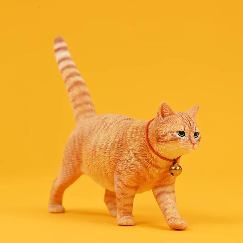 ネコ虎出品 1/6サイズ 歩き回る茶トラ柄の猫 リアルチャトラネコフィギュア
