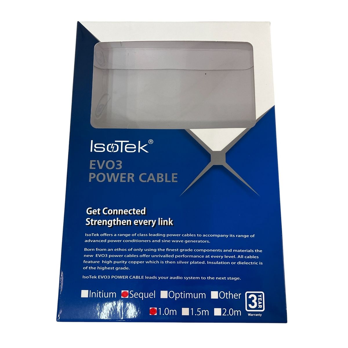ナスペック EVO3 SEQ15J IsoTek POWER CABEL SEQUEL 1.0m GET