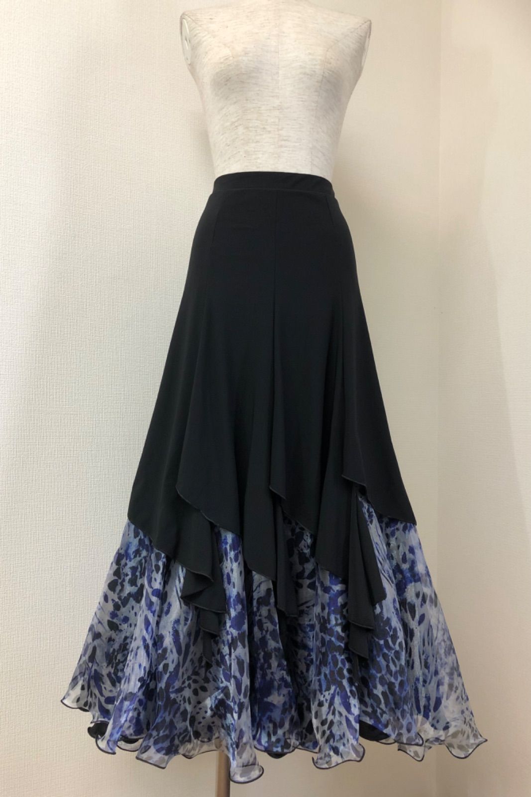 新品》社交ダンス オーガンジーミックス セットアップドレス