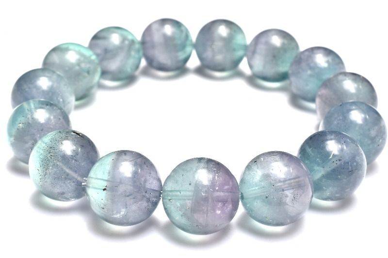 １点物 ナミビア産 パイライトインフローライト 14mm ブレスレット パワーストーン 天然石 _MA8983