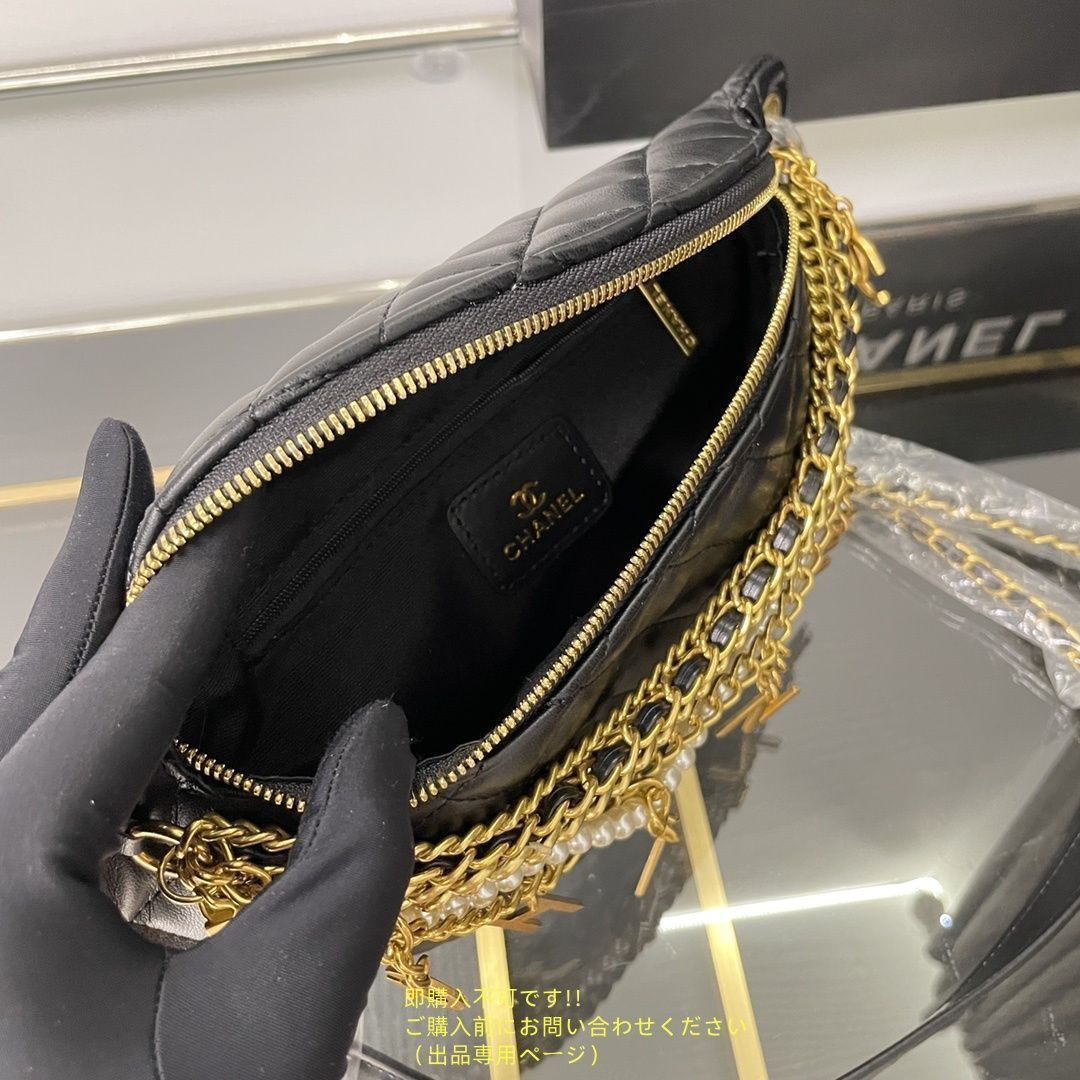 【激レア】CHANEL★ショルダーバック★超希少なブラック金具 美品 激レア CHANEL シャネル ショルダーバッグ 財布 3点セット