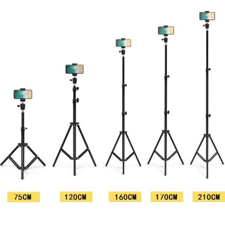 三脚スタンド スマホスタンド 携帯便利 75cm 120cm 160cm 170cm 210cm スマホ三脚 高さ調節 ホルダー スマートフォン 長い自撮り棒 軽量 折り畳み コンパクト 持ち便利 小#bon1640