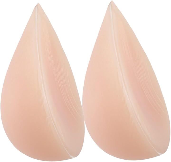 Micopuella ミコプエラ 自然な一体感 粘着 貼付 式 シリコン 左右 2個 人工 乳房 偽胸 ブラジャー 補正 選べるサイズ 肌色 800g