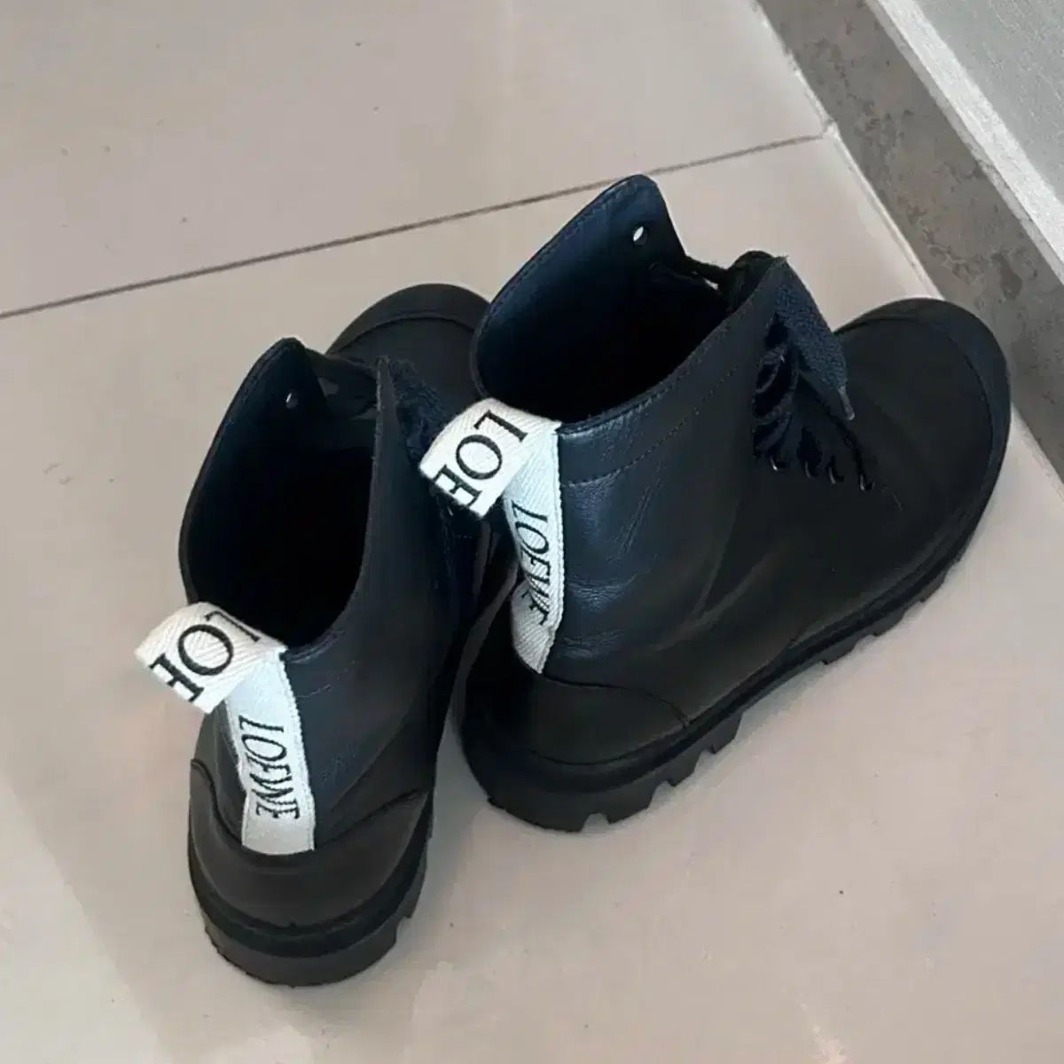 Loewe LOEWE(ロエベ) コンバット ブーツ 黒 38 - メルカリ