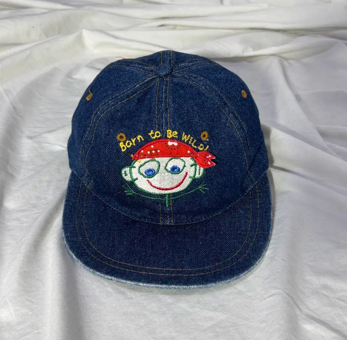 Danny first born to be wild 刺繍 デニム ボールキャップ