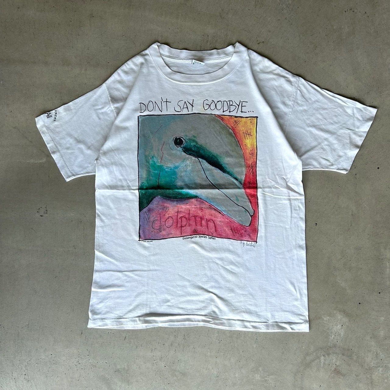 Shury Labyrins イルカ グラフィック Tシャツ 150 Labyrins Two Dolphin Tshirt White | Shury