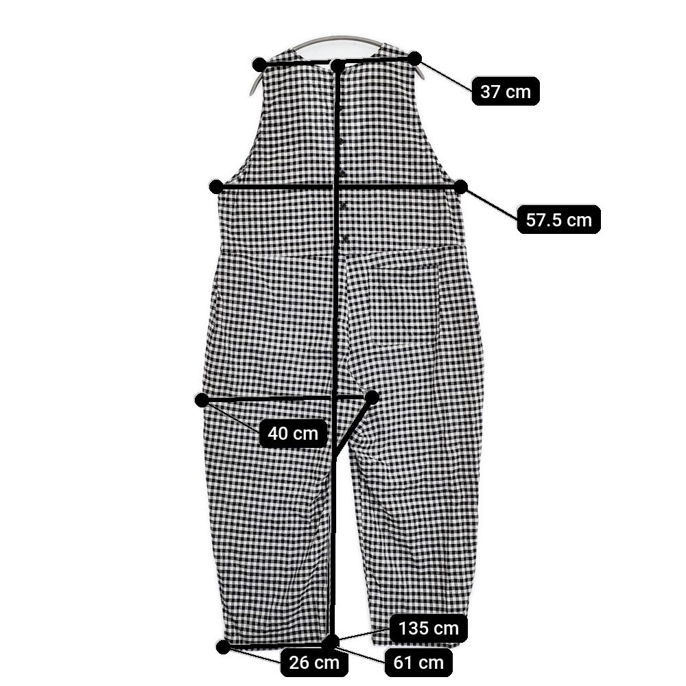 ギンガムチェックサロペット