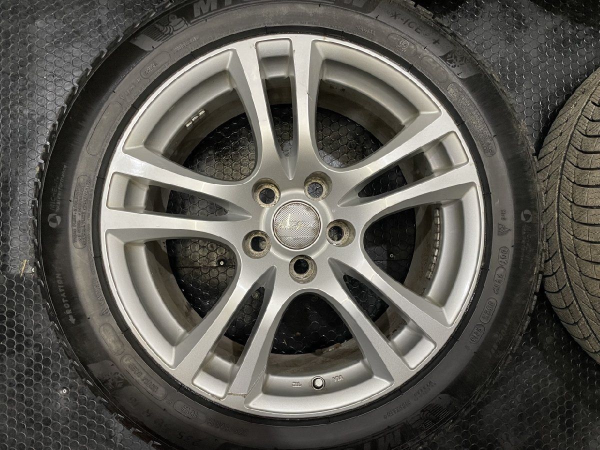 【MICHELIN X-ICE 3+ 235/50R18】スタッドレス【MANARAY Euro Speed 18インチ 8J5HPCD120+35】レクサスLS設計 18年製 バリ溝　(MTD356)クレジットカード QRコード決済可能 MICHELIN X-ICE 3+ 235/50R18】スタッドレス【MANARAY Euro Speed 18