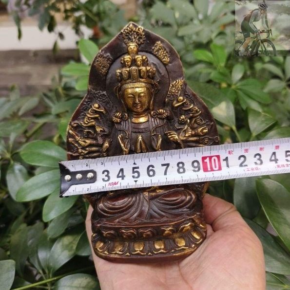 銅器 仏像 千手観音菩薩 鎮宅 辟邪 開運風水 招財 置物 工芸品 - メルカリ