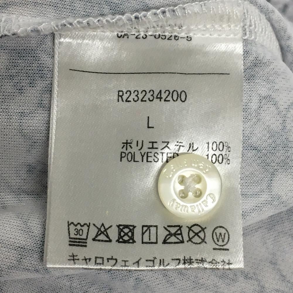美品】キャロウェイ レッドレーベル 半袖ポロシャツ 白×ネイビー