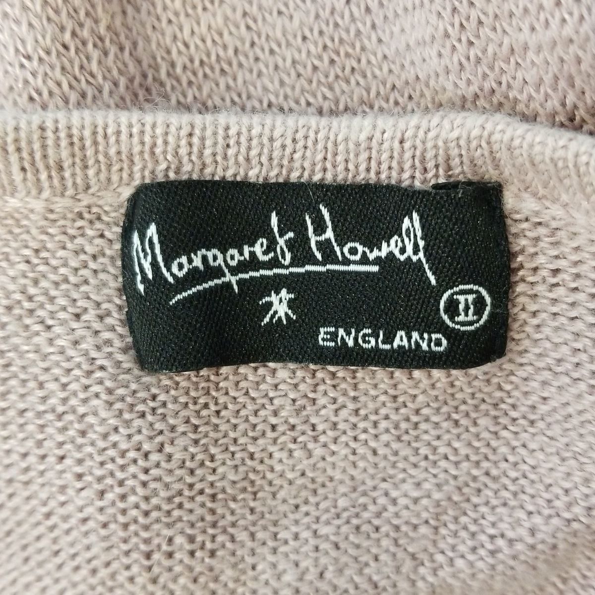 【新品】マーガレットハウエル　サイズ2 レディースMサイズ　ブラックカーディガン MARGARET HOWELL マーガレットハウエル MHL 22AW DRY WOOL