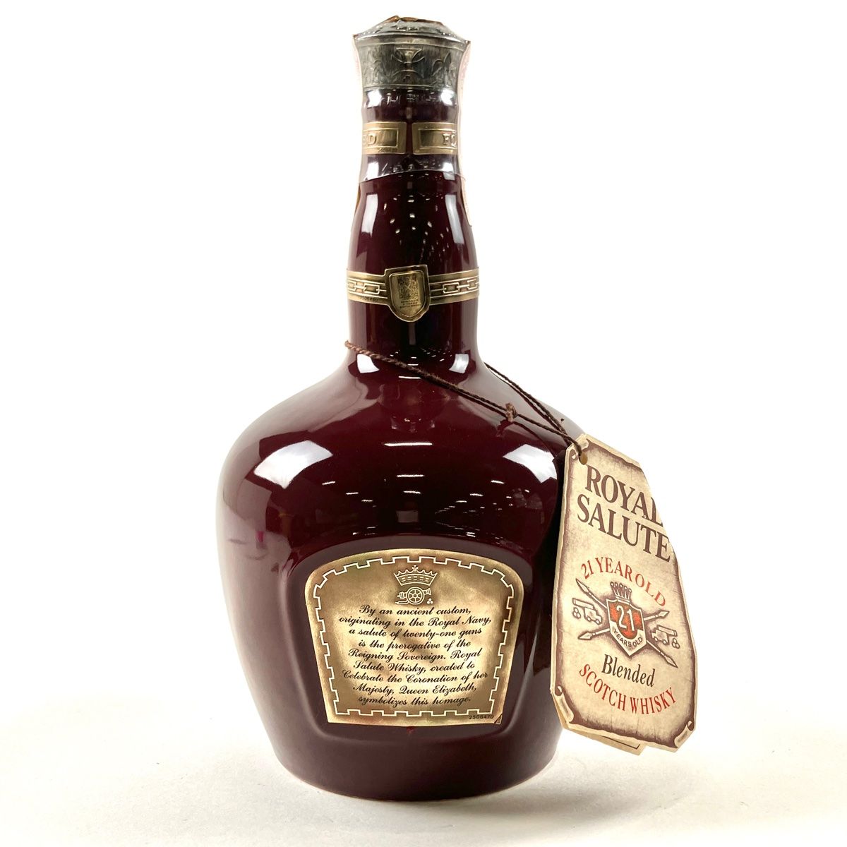 古酒☆ROYAL SALUTE 21年 ロイヤルサルート 21年 赤 レッド 陶器ボトル 箱