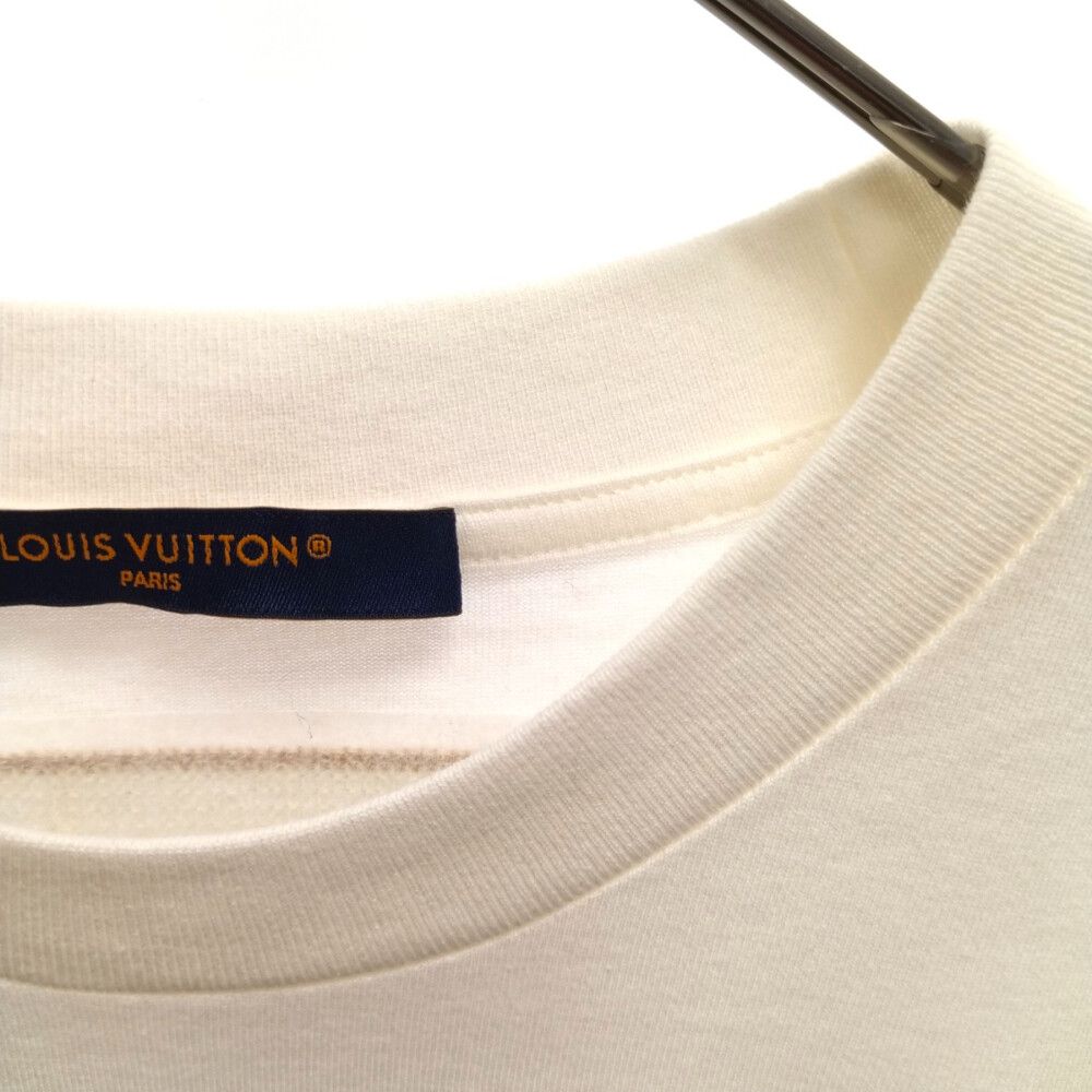 LOUIS VUITTON (ルイヴィトン) 23AW エンブロイダードビーズコットンクルーネック半袖Tシャツ 1ABJMU/RM232M NPG  HPY35W ホワイト