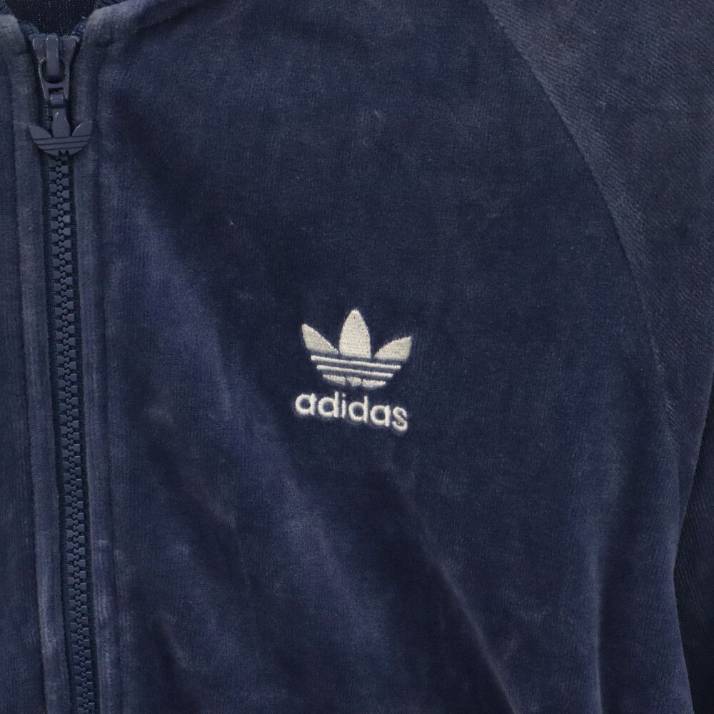 adidas Originals (アディダスオリジナルス) VELOUR TRACKTOP ベロア ジップアップ トラックジャケット ネイビー  HR3446 - メルカリ