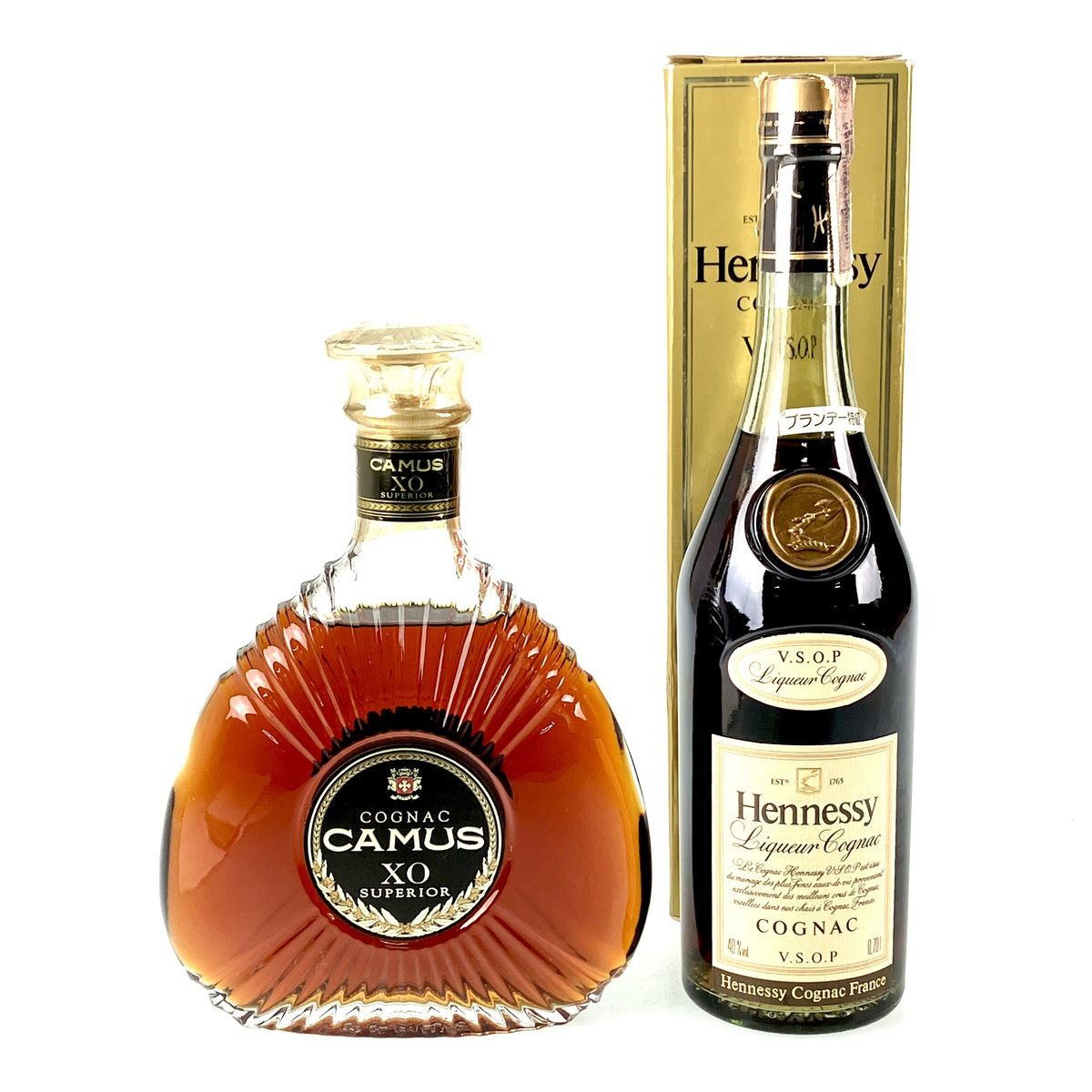 2本 CAMUS Hennessy コニャック 700ml ブランデー セット 【古酒