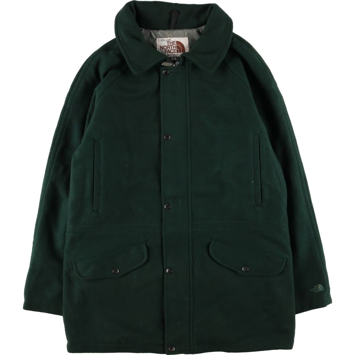 古着 80年代 ザノースフェイス THE NORTH FACE 茶タグ ウールハーフコート USA製 メンズL ヴィンテージ/evb002748