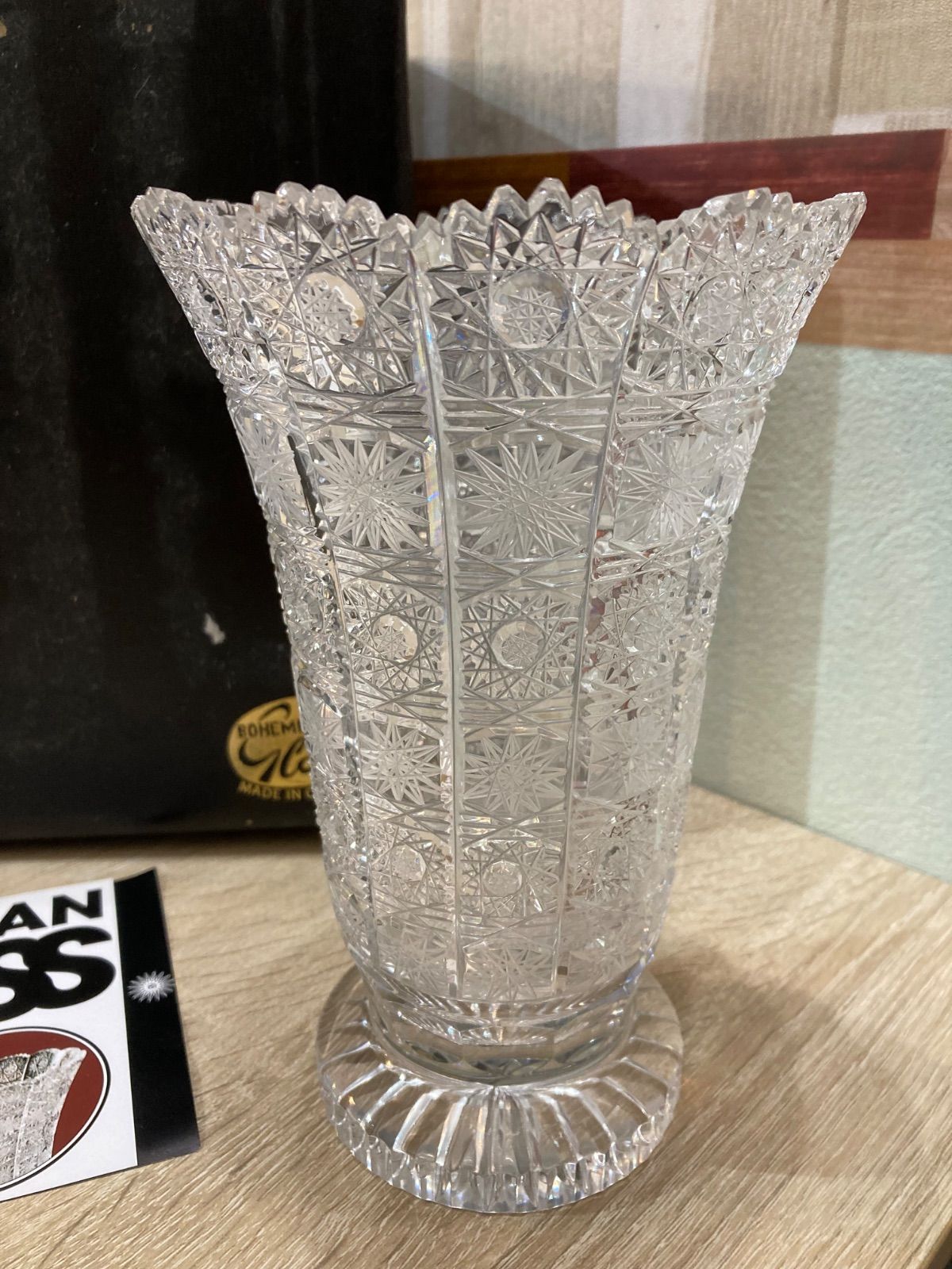 Bohemia ホーム＆キッチン ボヘミアングラス フラワーベース 花瓶