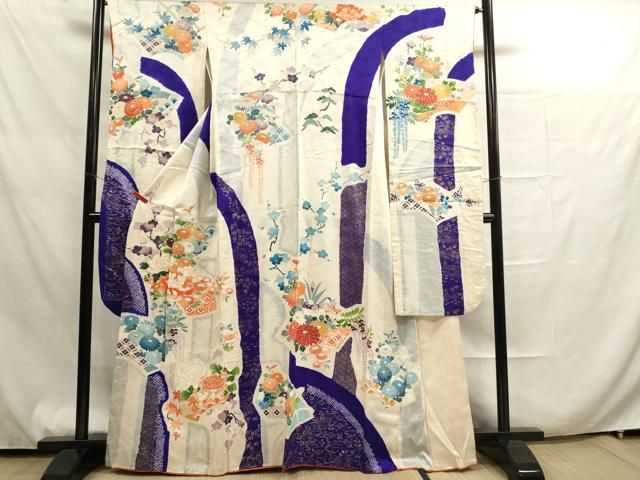 平和屋着物□豪華振袖 駒刺繍 草花文 金彩 正絹 逸品 DAAQ4636cd