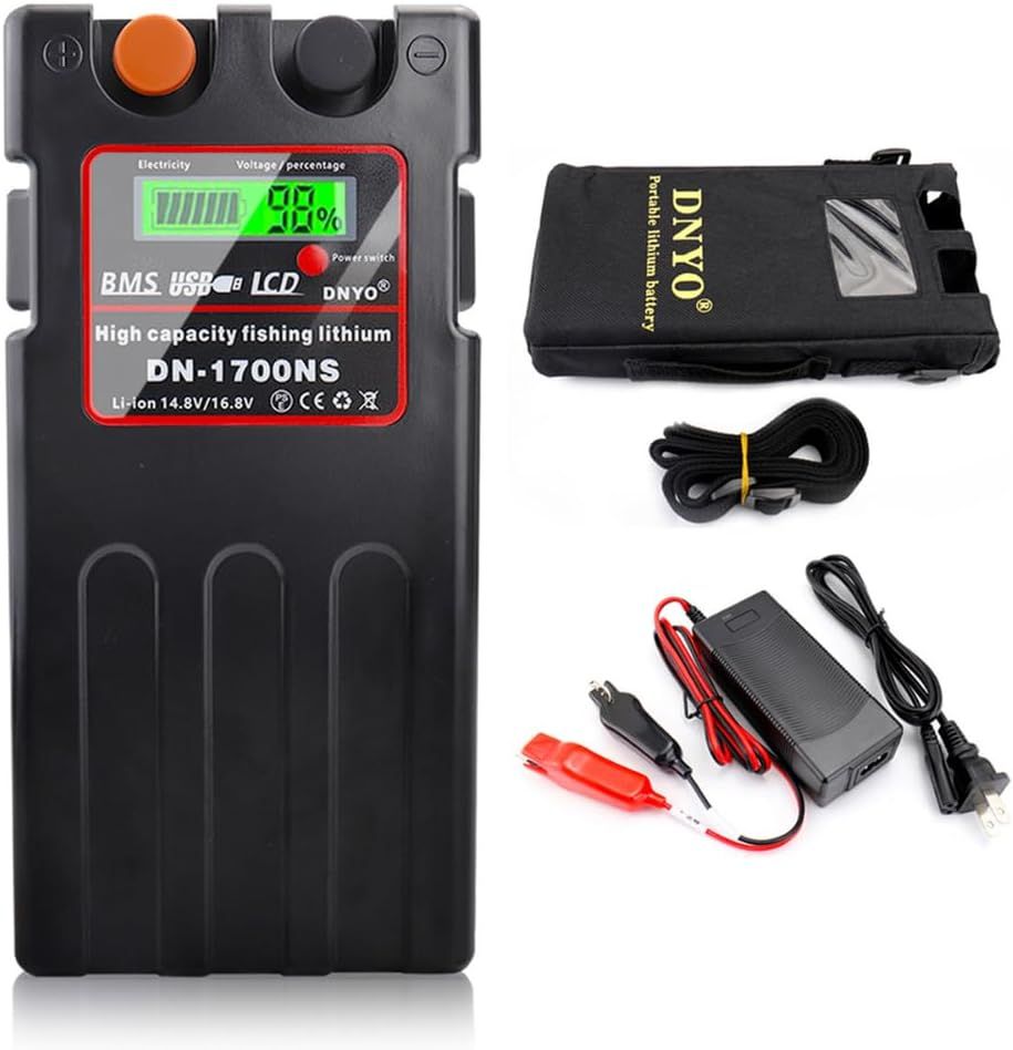 【ロングセラー定番】DNYO 電動リール用 大容量リチウムバッテリー 14.8V 7800mAh～14000mAh 選べる多仕様で安心の品質！ダイワ シマノ 互換用DN-1700NS 電動リールバッテリー 充電器セット