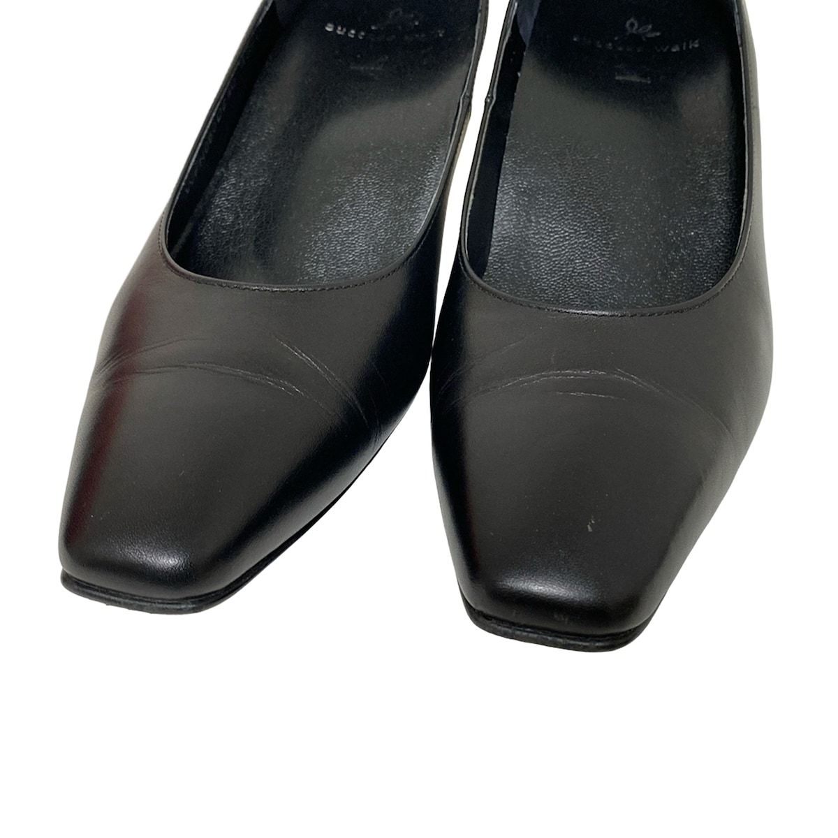 新品 箱付き success Wacoal パンプス ストラップ 黒 レザー success walk ブラック レザーパンプス - メルカリ