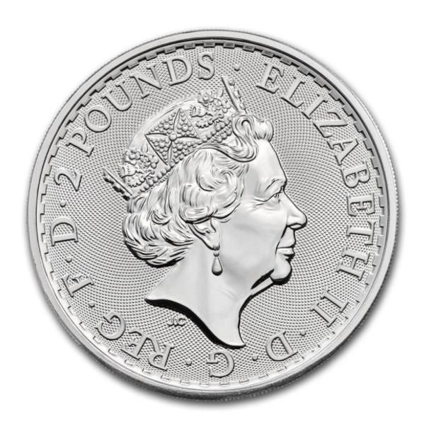 ブリタニア銀貨　2021年 イギリス　1オンス　2ポンド銀貨　ブリタニア女神像 AP219226