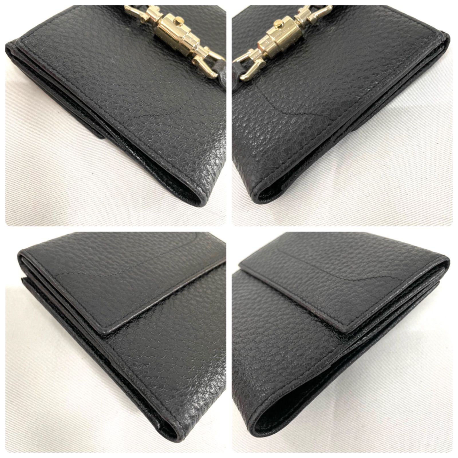 GUCCI グッチ ジャッキー 二つ折り財布 ブラック 141435・2184