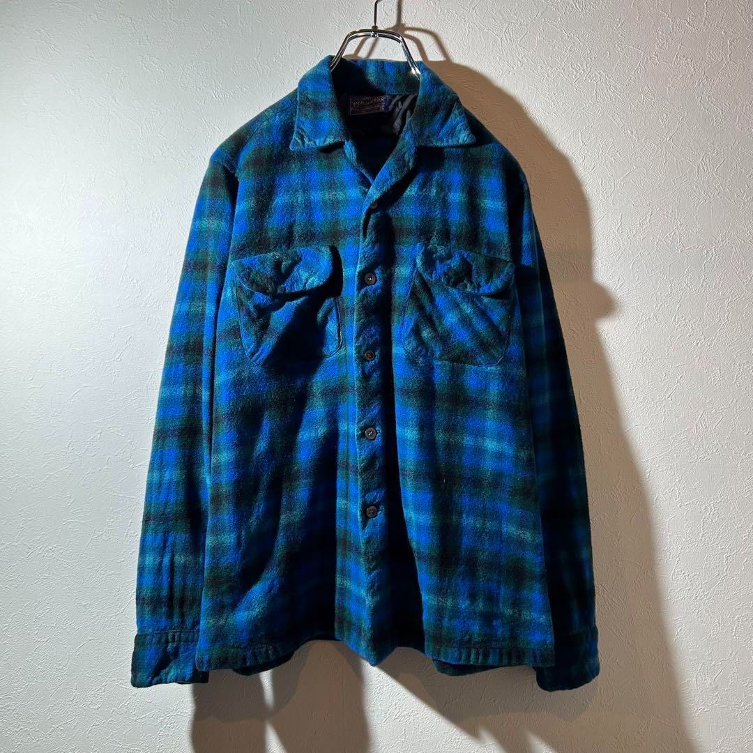 USA製 50s Pendleton 開襟ボードシャツ オンブレチェック M - メルカリ