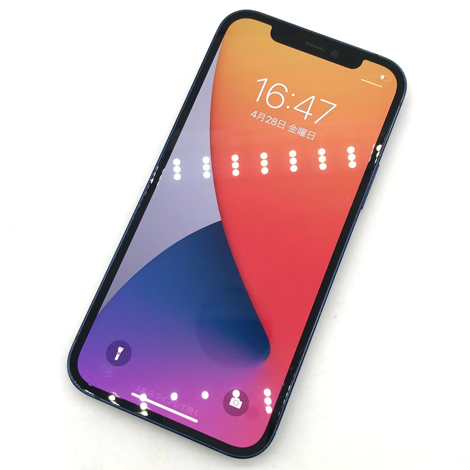 ▽【Dランク/ジャンク品】国内版SIMフリー iPhone12 64GB ブルー 