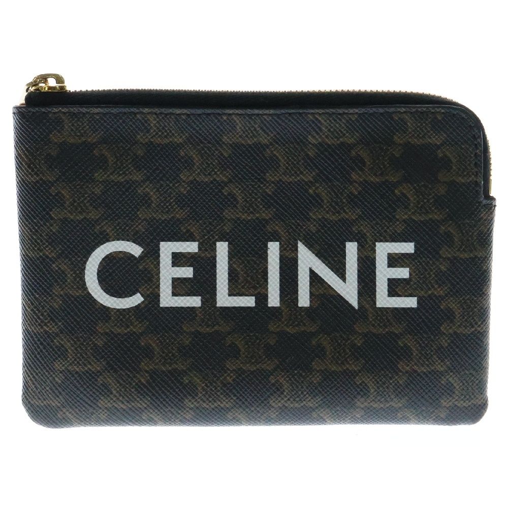 CELINE セリーヌ トリオンフ ロゴ カードケース ブラウン