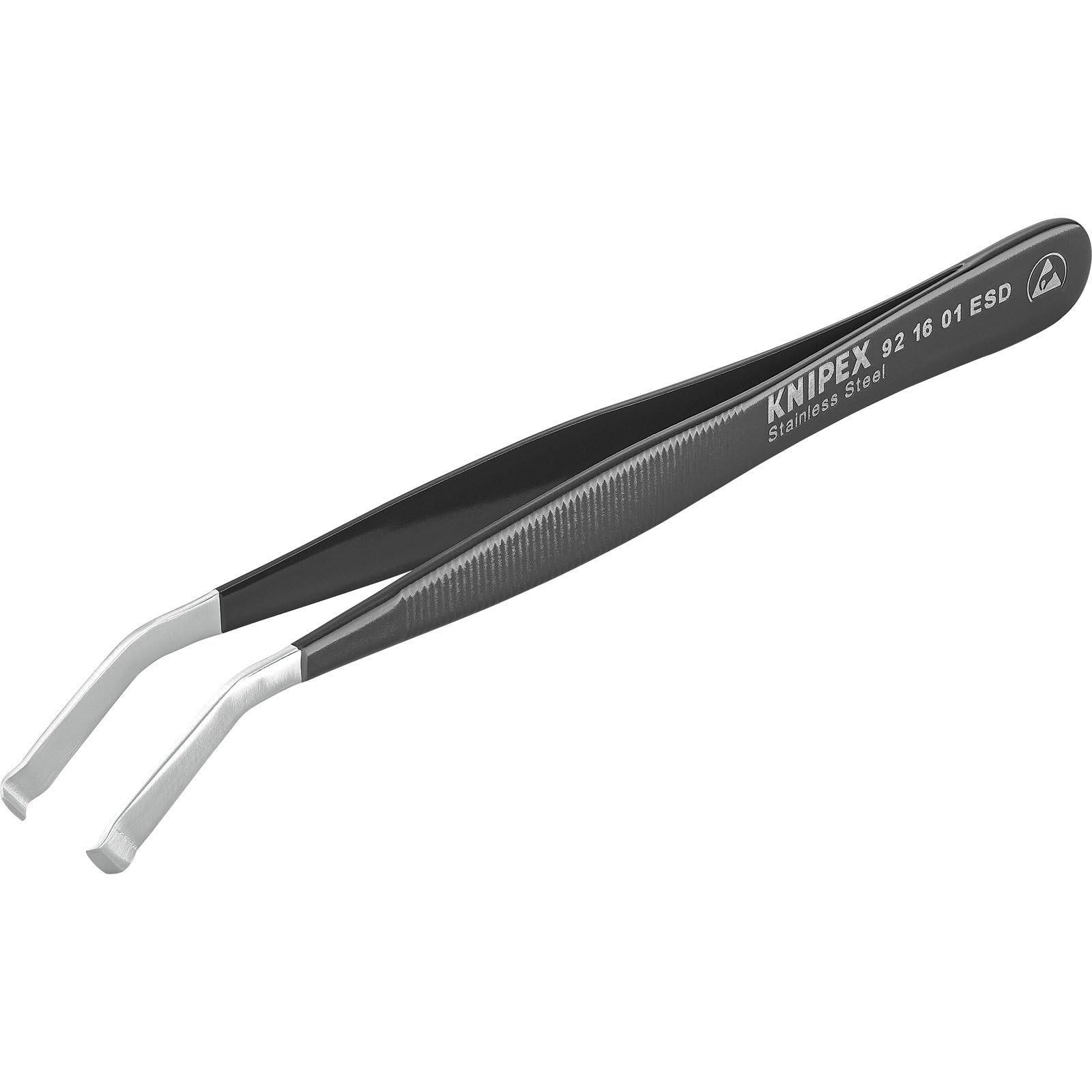 クニペックス KNIPEX 精密ピンセット チップ幅1.50×3.80 全長120mm 9216-01ESD