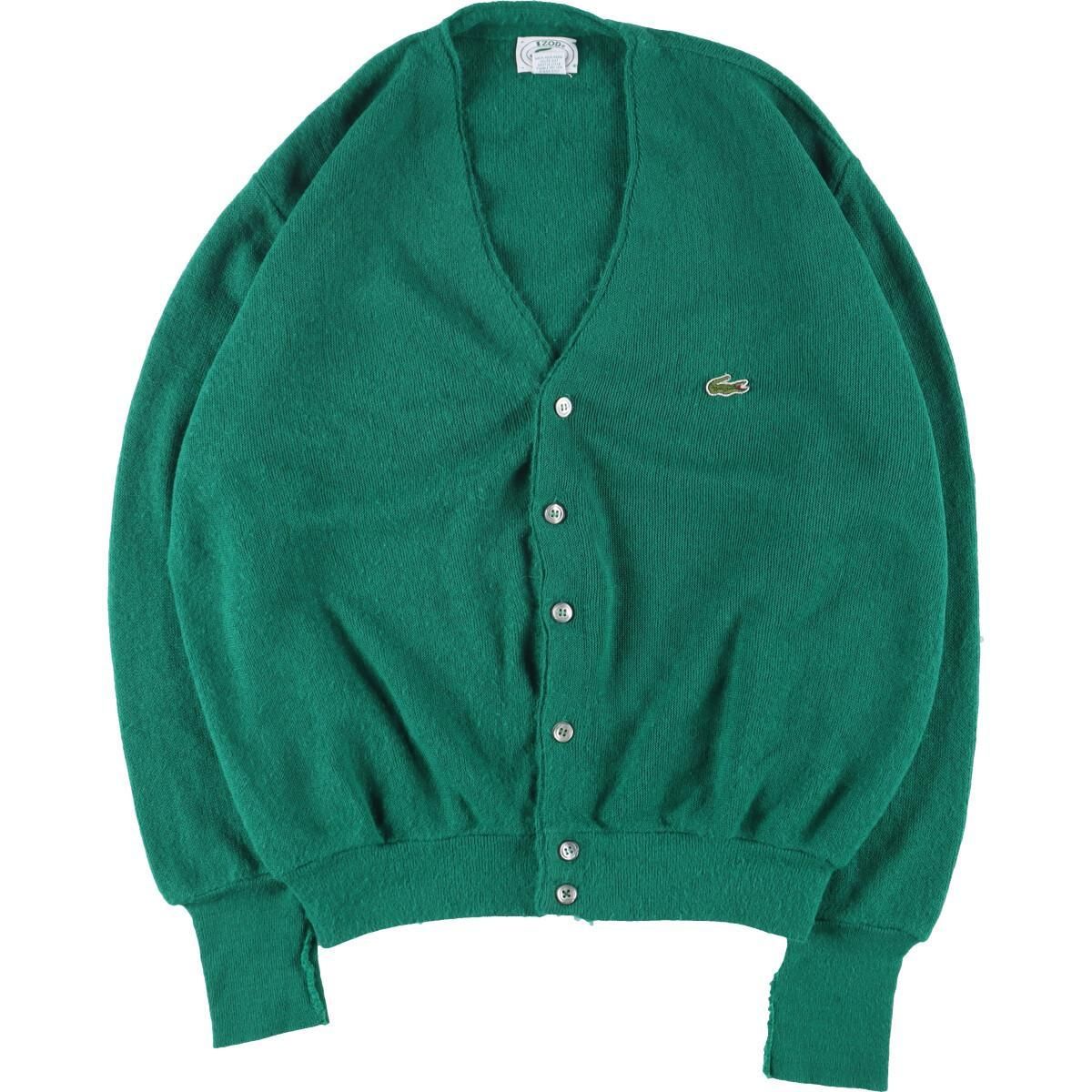 izod lacoste 90s L カーディガン ニット アクリル 水色 - 通販