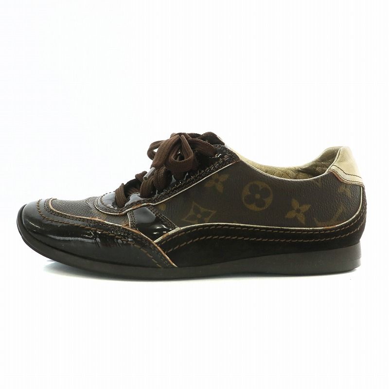 ルイヴィトン LOUIS VUITTON スニーカー レザー エナメル スエード