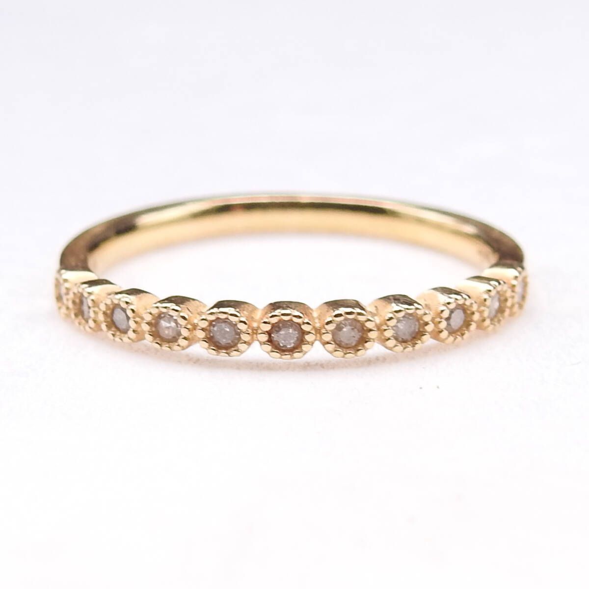 agete K18リング ダイヤモンド　10号　指輪　ハーフエタニティ agete K18 リング agete K18リング ダイヤモンド 10号 指輪 ハーフ