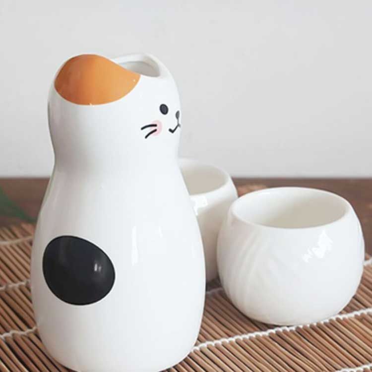 おちょこ 徳利セット 3点セット お猪口 ぐい呑み とっくり ねこ