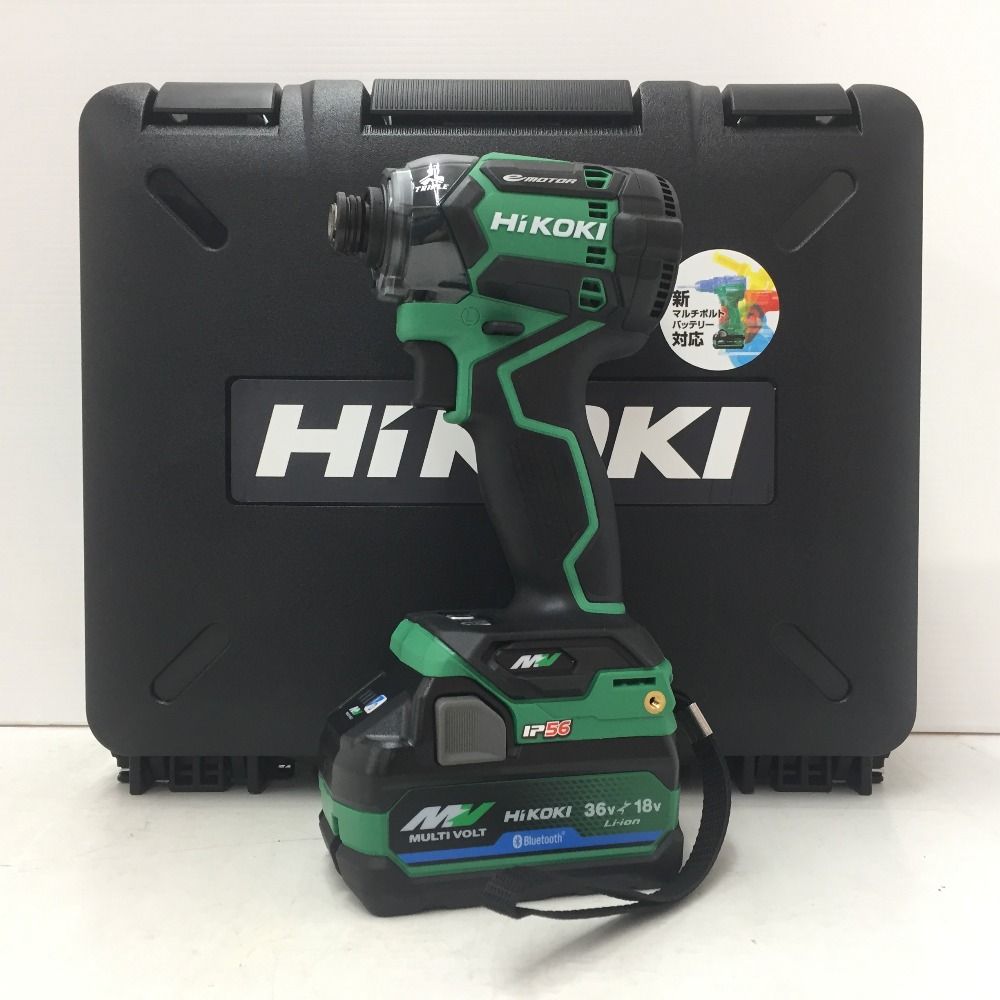 ☆未使用品☆ HIKOKI ハイコーキ 36V コードレスインパクトドライバ WH36DC(2XPSZ)バッテリー2個 充電器+ケース Bluetooth 74222
