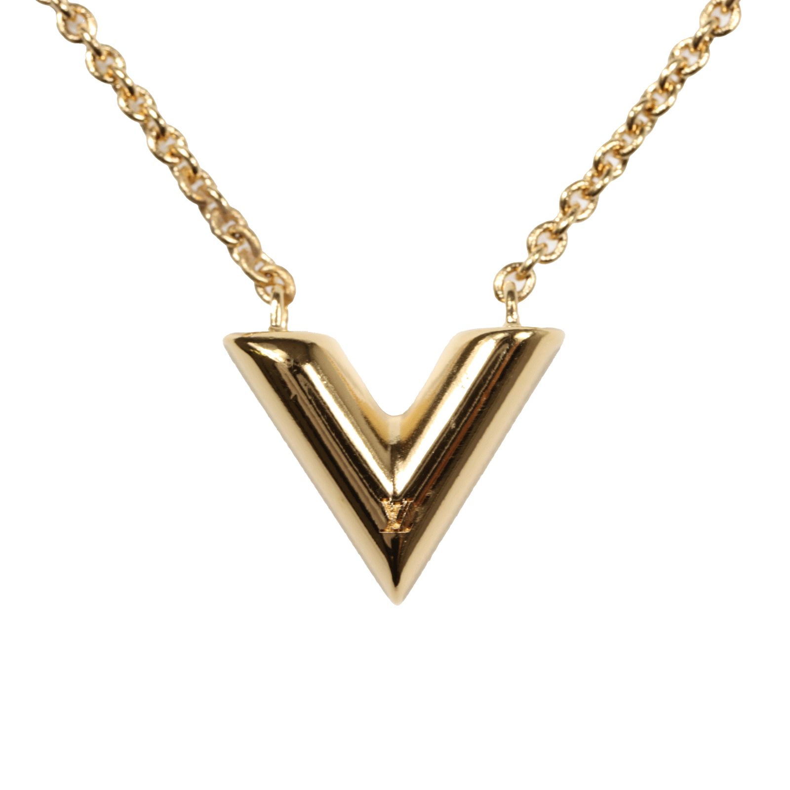 LOUIS VUITTON ゴールド チェーンネックレス LOUIS VUITTON - ルイヴィトン チェーンネックレス 40cm K18YG