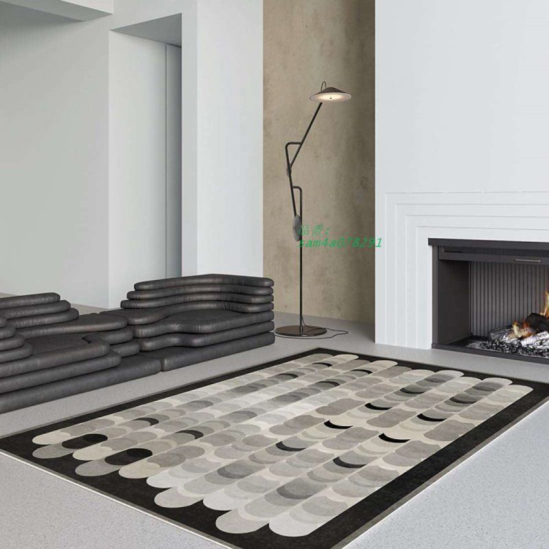 ダイニングラグ マイクロファイバー センターラグ ボーダーラグマット 洗える ラグマット滑り止め付き 幾何学模様 カーペット 西海岸 1年中使えるタイプ 北 部屋 am4a078291