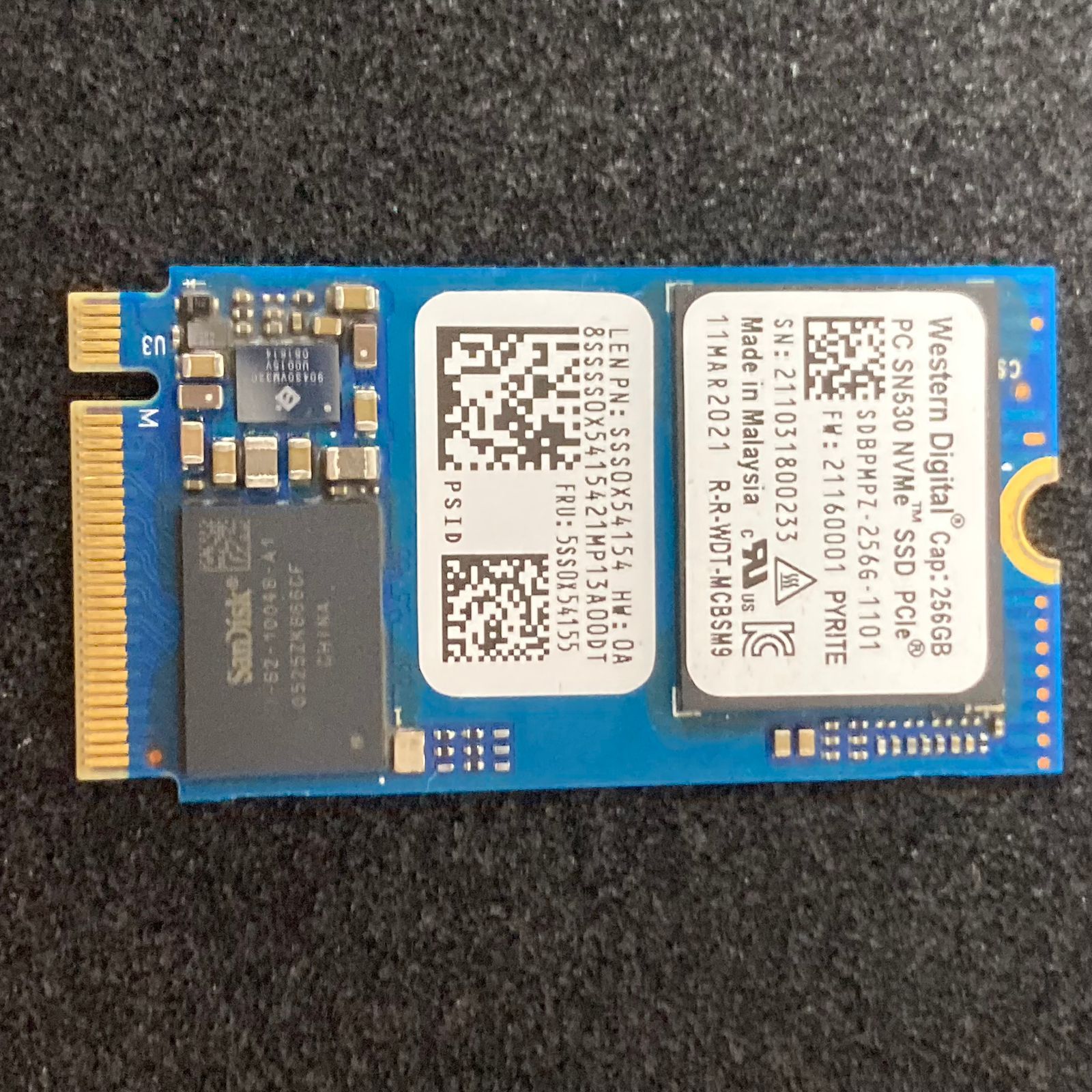 Western Digital M.2 NVMe SSD 2242 | PCIe3.0×4 | 256GB | 98% | y21 |  SN530 | wd nvme【593】