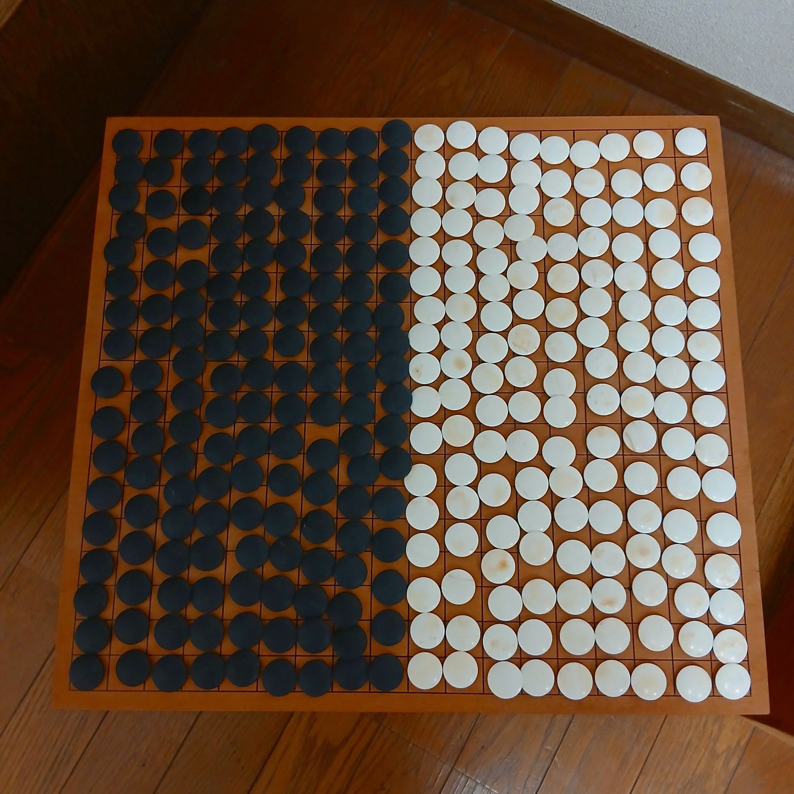 本榧　碁盤　トヒチ　東さ6-0327② 本榧 碁盤 トヒチ 東さ6-0327② 日本産】本榧卓上碁盤 20号（ハギ盤