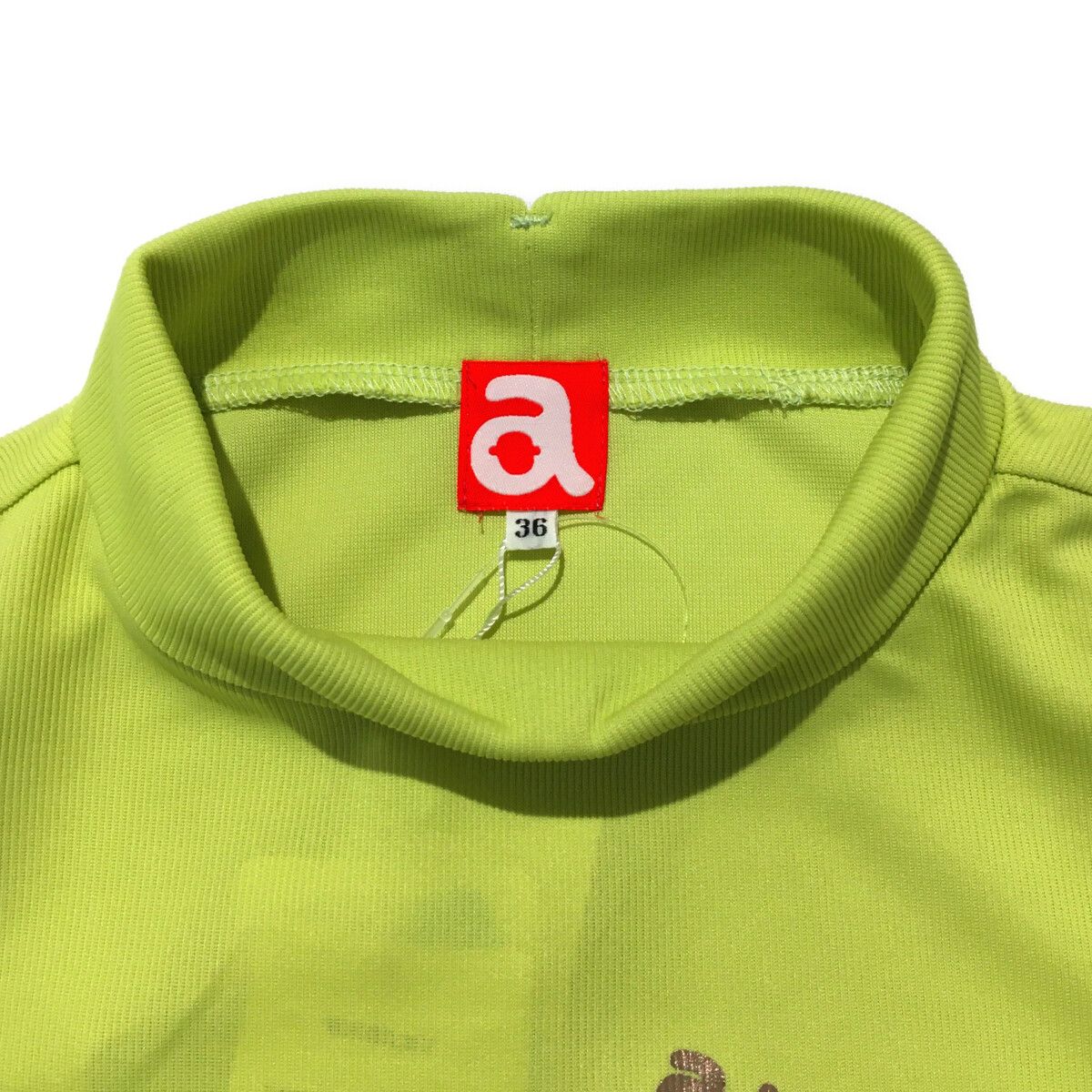 archivio - coco 未使用品 アルチビオ archivio レディース ノースリーブ 36(S) 黄緑 プルオーバー モックネック archivio タンクトップ ノースリーブ 「LADIES」アルチビオ