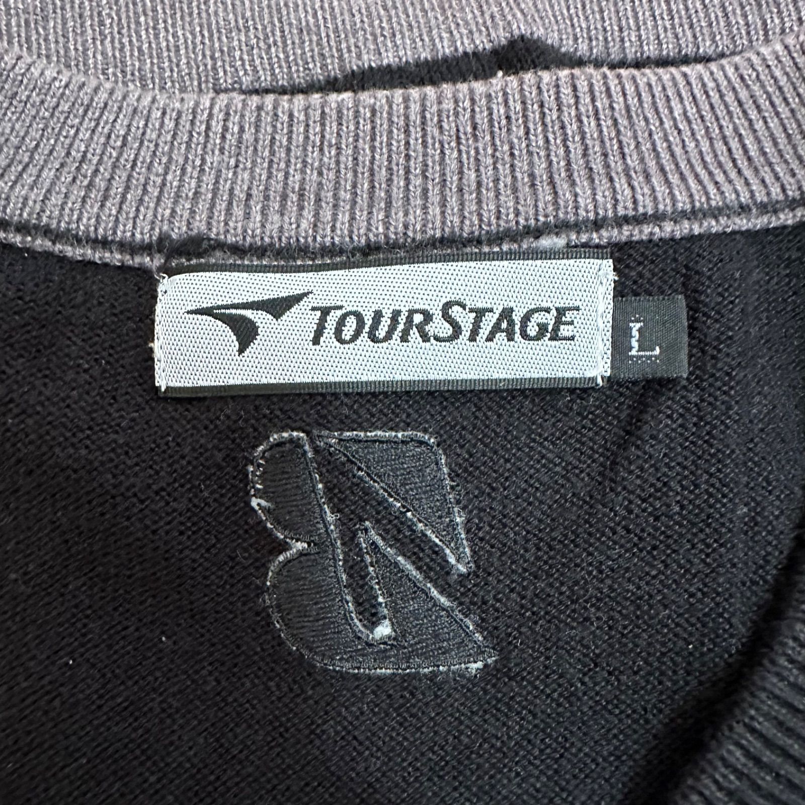 z590 TOUR STAGEツアーステージブリヂストン ニットベストゴルフウェア ブラック メンズ Lサイズ
