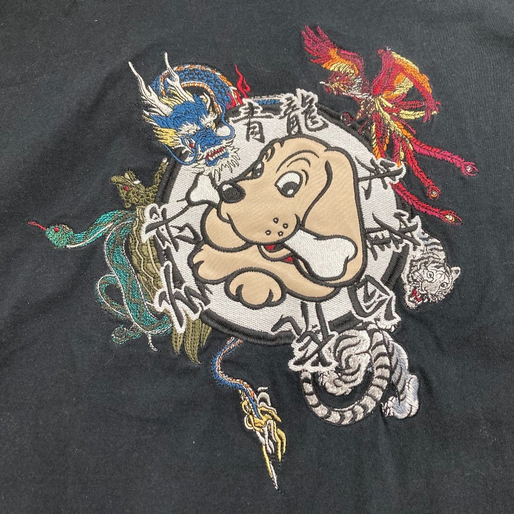 02w14204 GALFY ガルフィ 神YABAI ロンTee ブラック 黒 XL 中国