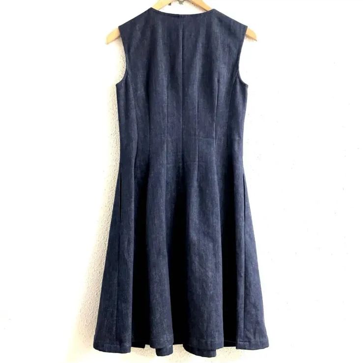 フォクシー ニューヨーク FOXEY NEW YORK デニム ノースリーブ ワンピース 38