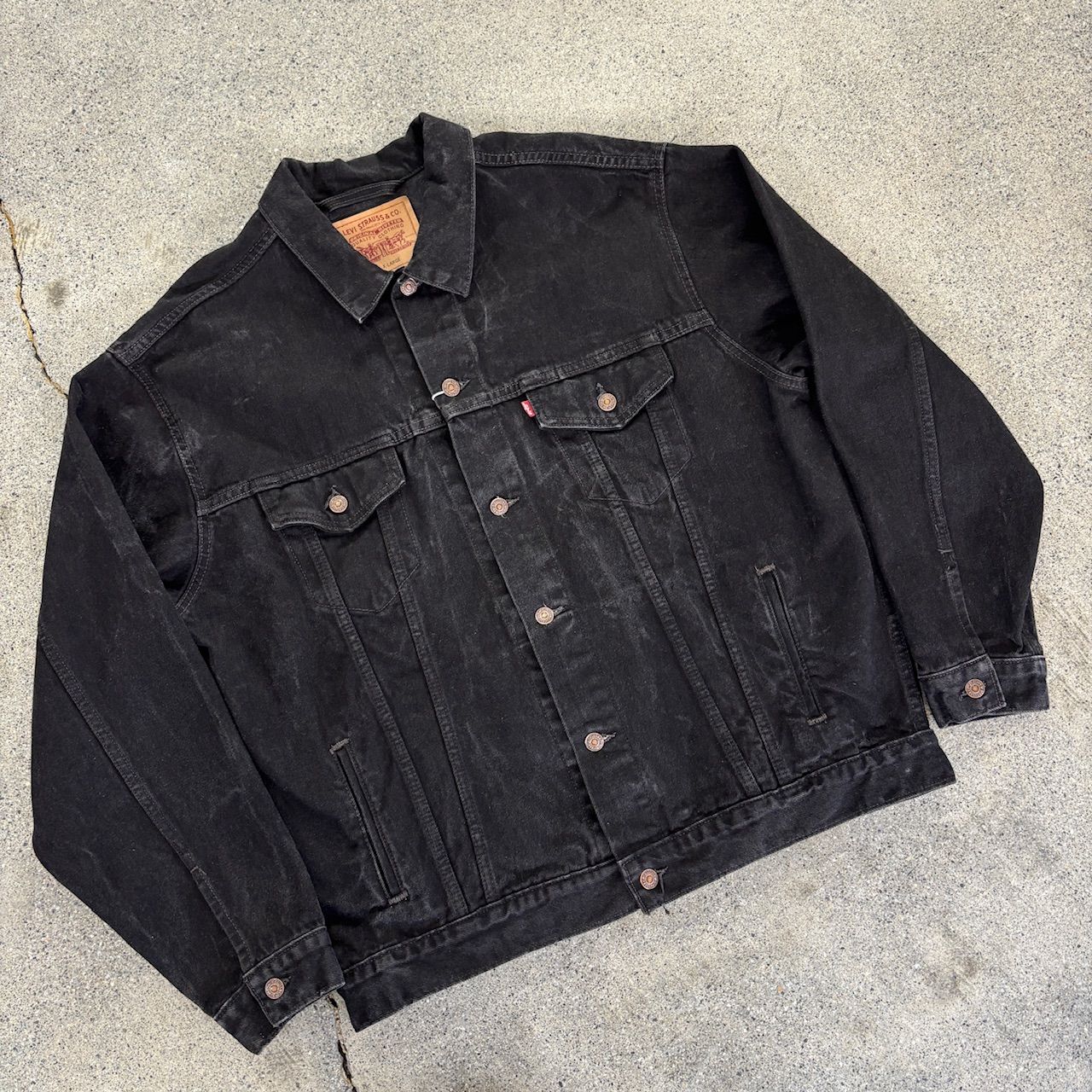 Levi's】97s 70507-4159 Black Denim Jacket Made in USA X-Large