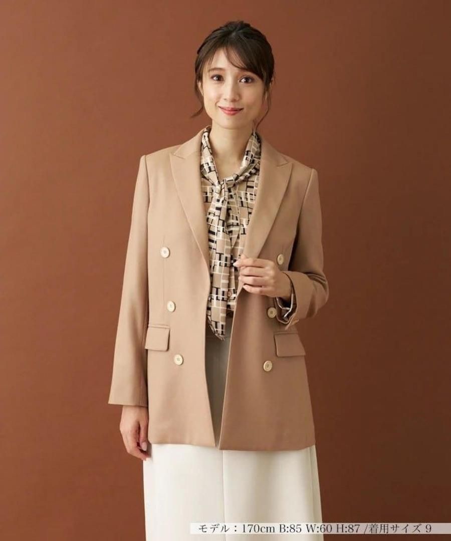 339t*美品 大きいサイズ レリアン ウール ダブルブレストジャケット 
