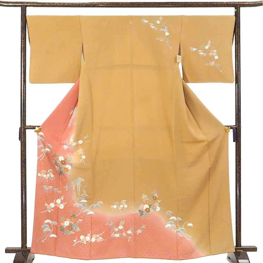 訪問着 着物 身丈167cm 裄69cm 前幅23cm 後幅29.5cm 袖丈46.5cm