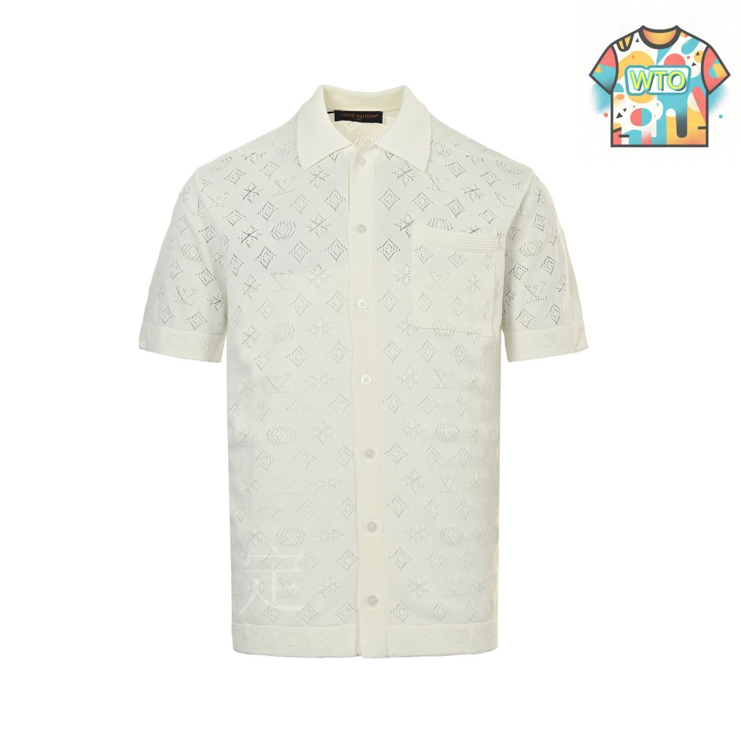 新品未使用　LOUIS VUITTON ルイヴィトン モノグラム　シャツ 今日特価】Louis Vuitton 25ss モノグラム透かしジャカード