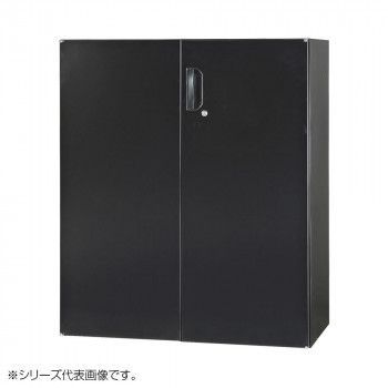 豊國工業 壁面収納庫浅型両開きH1050 下置 ブラック HOS-HRDSX-B CN-10色 ブラック