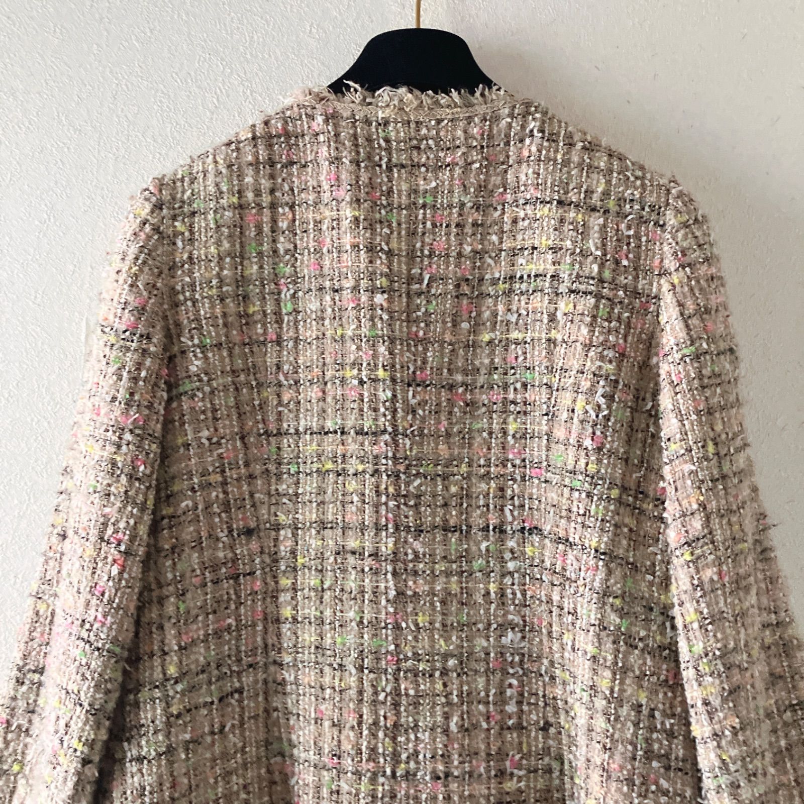 EPOCA エポカ ツイード ノーカラー ジャケット コート 40 M相当