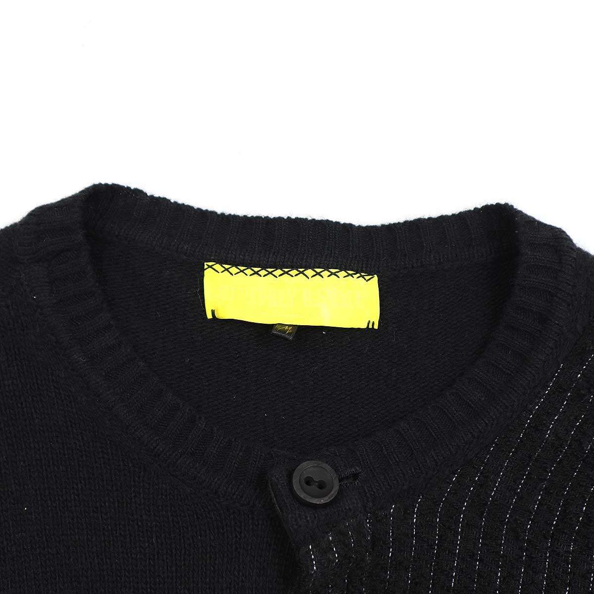 GEOFFREY B.SMALL ジェフリービースモール 23AW PATCHWOPRK CARDIGAN パッチワークニットカーディガン ブラック  M - メルカリ